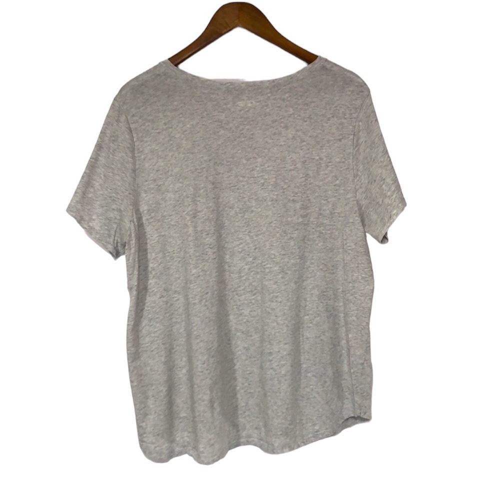 Old Navy Short Sleeve Gray Cotton Graphic Tee Beach Themed Curved Hem Size XXL - Picture 3 of 6